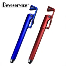 2Pcs/Pack Fashion Cute Ballpoint Pen Fine Point 0.7mm Blue Ball Pen Mobile Phone Stand Touch Screen Pen Office School Supplies