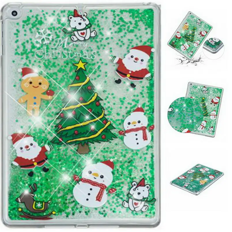 Quicksand Case for iPad Air 2 TPU and PC Dynamic Liquid Glitter Cover for iPad Air and for iPad 9.7 2017 2018 Tablet Case+Gift 6
