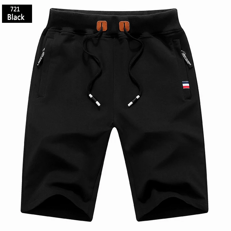 New Men's Shorts Summer Mens Beach Shorts Cotton Casual outwear sports gym joggers running Male Shorts homme Brand Clothing - Цвет: 7084-black