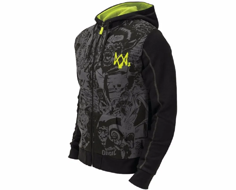 Game Watch Dogs 2 DedSec 100% Cotton Sweatshirts Men's Hoodies  Long Sleeve Jackets Cosplay Costume Halloween Christmas Gift (4)