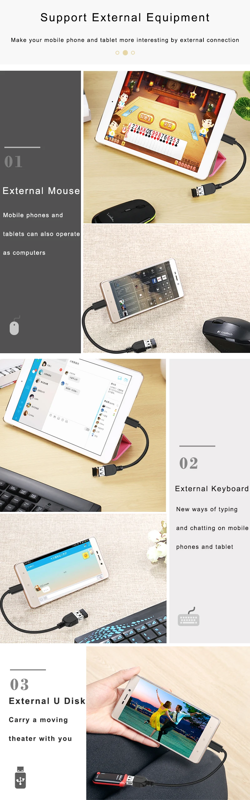 OTG Micro USB Cable 9