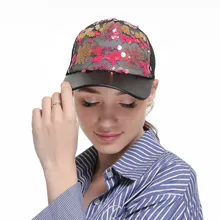 Блестящая бейсбольная кепка «конский хвост», шапки для папы, унисекс, для улицы, высокое качество, с блестками, цветная бейсболка, s, регулируемая, HatZ425