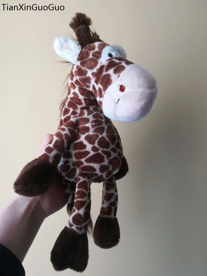 about 35cm cartoon giraffe plush toy jungle giraffe soft doll pillow toy Christmas gift b1457in