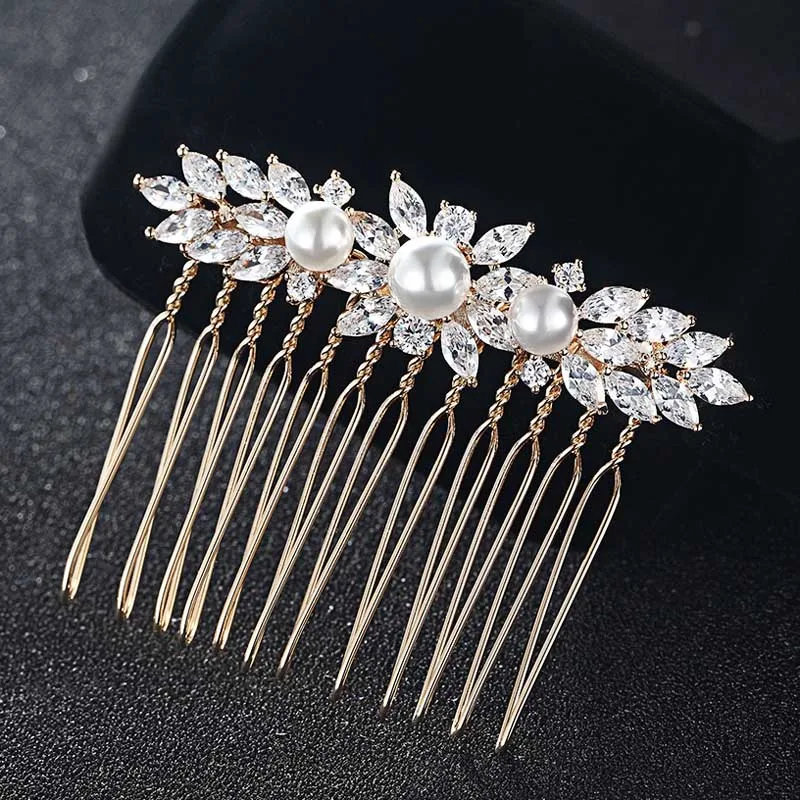 Pearl Hair Combs Accessories For Women Hairpins Tiara