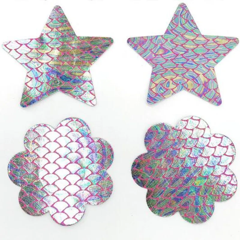 

10pairs (20 Pcs) /lot New women's Breast Pasties Nipple Covers Mermaid pattern adhesive with a soft Sexy experience
