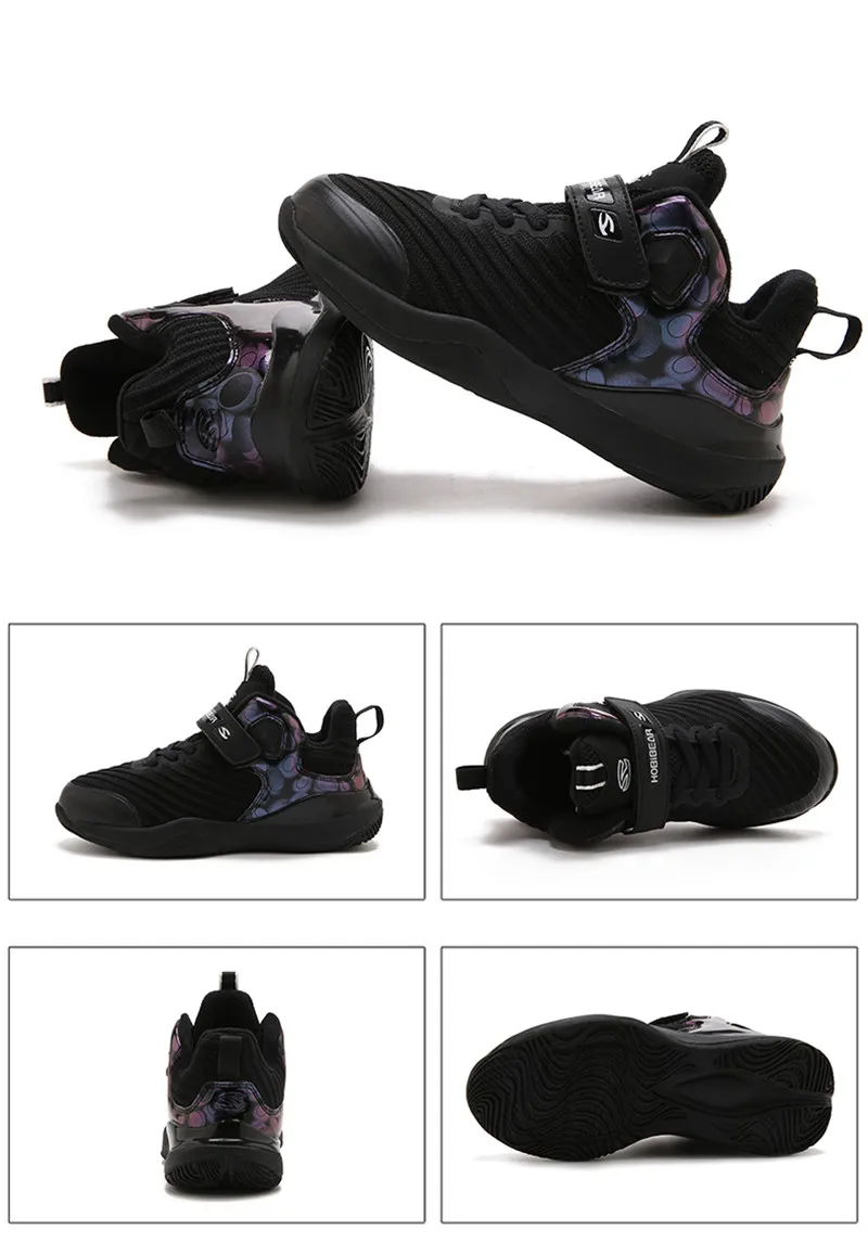 Обувь для мальчиков детские спортивные девушки кроссовки обувь для детей кроссовки обувь для баскетбола Нескользящие подросток Hobibear H7832