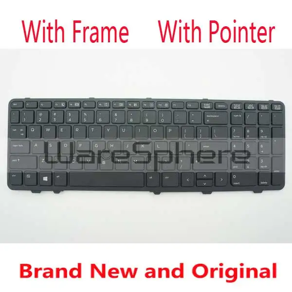

New US Keyboard With Frame With Pointer For HP ProBook 650 G1 655 738697-001 Laptop Keyboard Black
