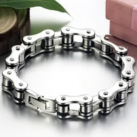 Punk 316L Stainless Steel Bracelet Men Biker Bicycle Motorcycle Chain Men s Bracelets Mens Bracelets Bangles