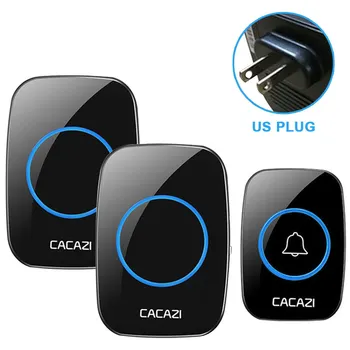 

1pc Waterproof Home Wireless Doorbell Smart LED Light Calling Bell Remote Control Button Music Digital Door Bell US EU UK Plug