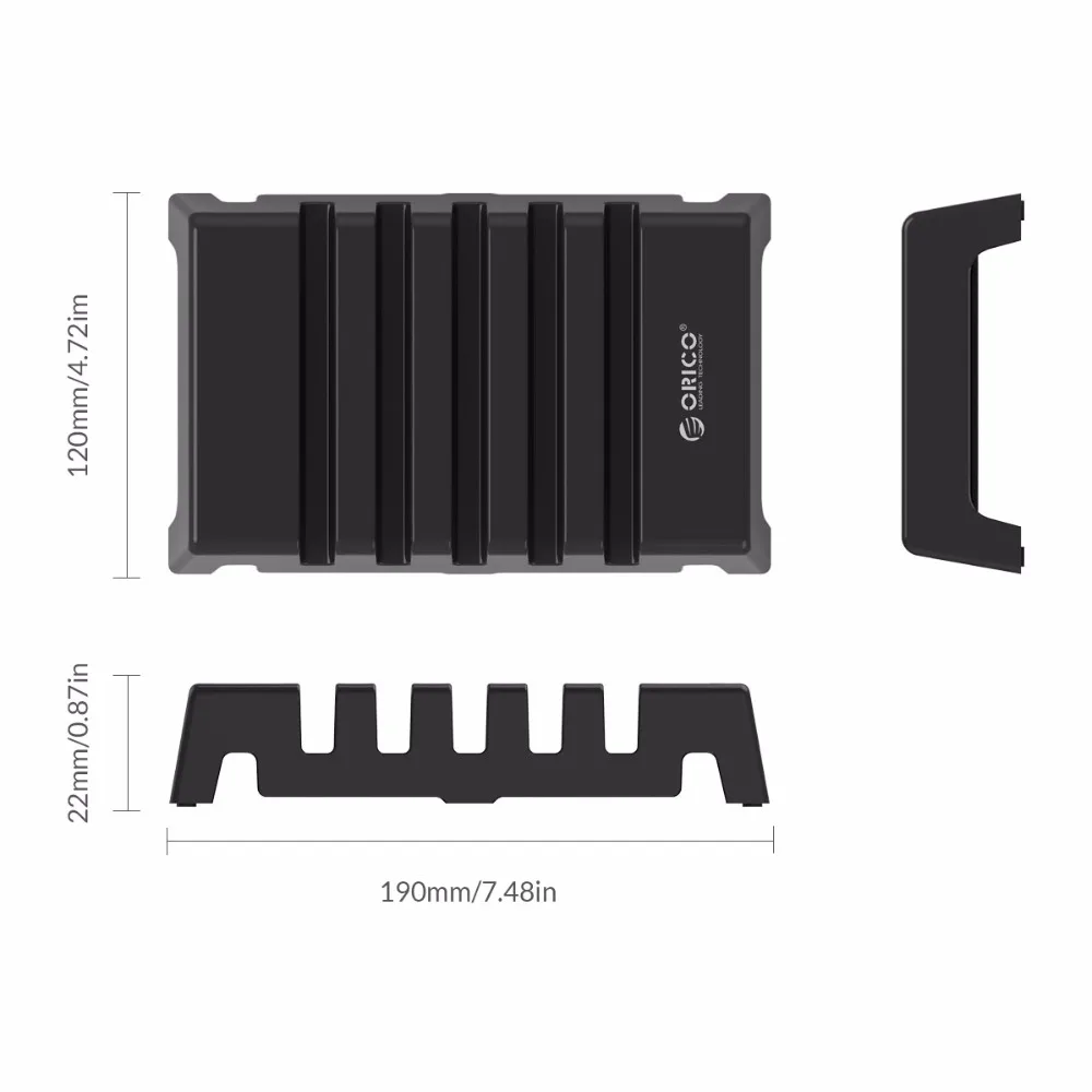 ORICO 5-slot Настольный зарядный кронштейн Универсальный Подставка для мобильного телефона Настольный держатель для телефона для iPad iPhone Sony, Nokia htc Подставка для планшета