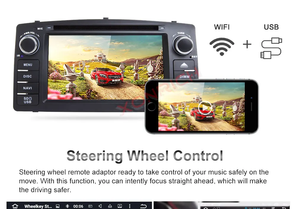 Discount 2 Din Android 8.0 Car DVD Player For Toyota Corolla E120 BYD F3 2000 2005GPS Radio Multimedia Stereo Navigation Wifi OBD2 8