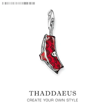 

Red Enamel Bikini Shorts Pendant Charm for Women 925 Sterling Silver Small Gift Fit Bracelet Chocker Necklace Jewelry