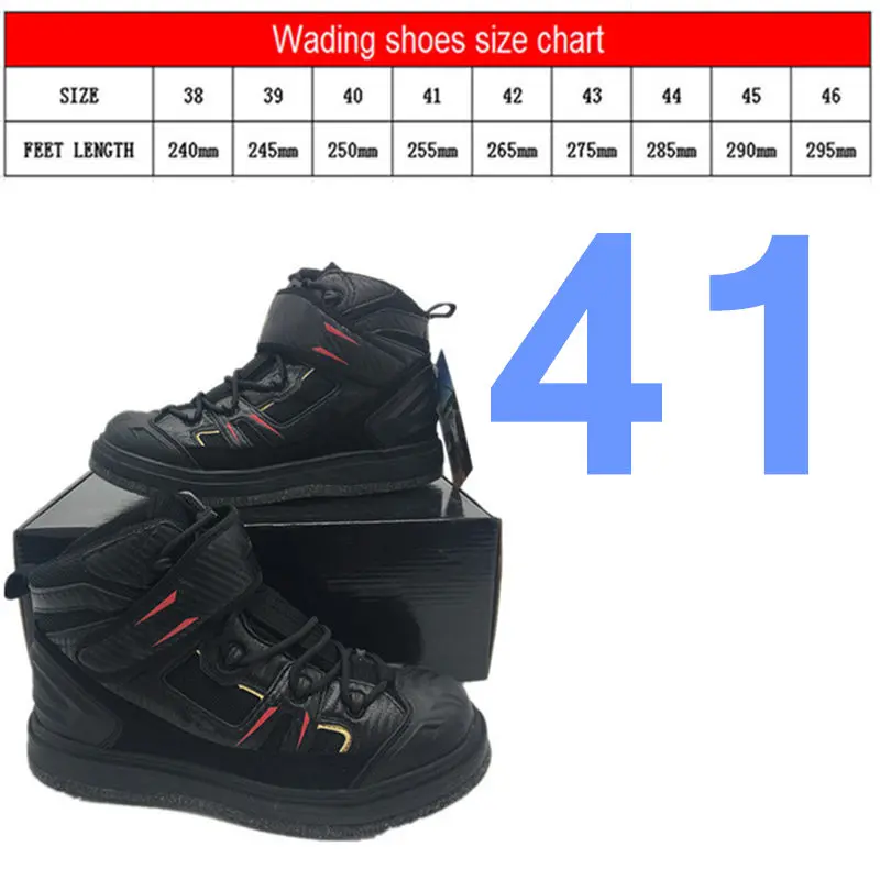 High-Jump Outdoor Rock Fishing Waders Shoes Slip-Resistant Mesh Breathable Fabric Waterproof Felt Spike Soles Fishing Waders - Цвет: Size 41