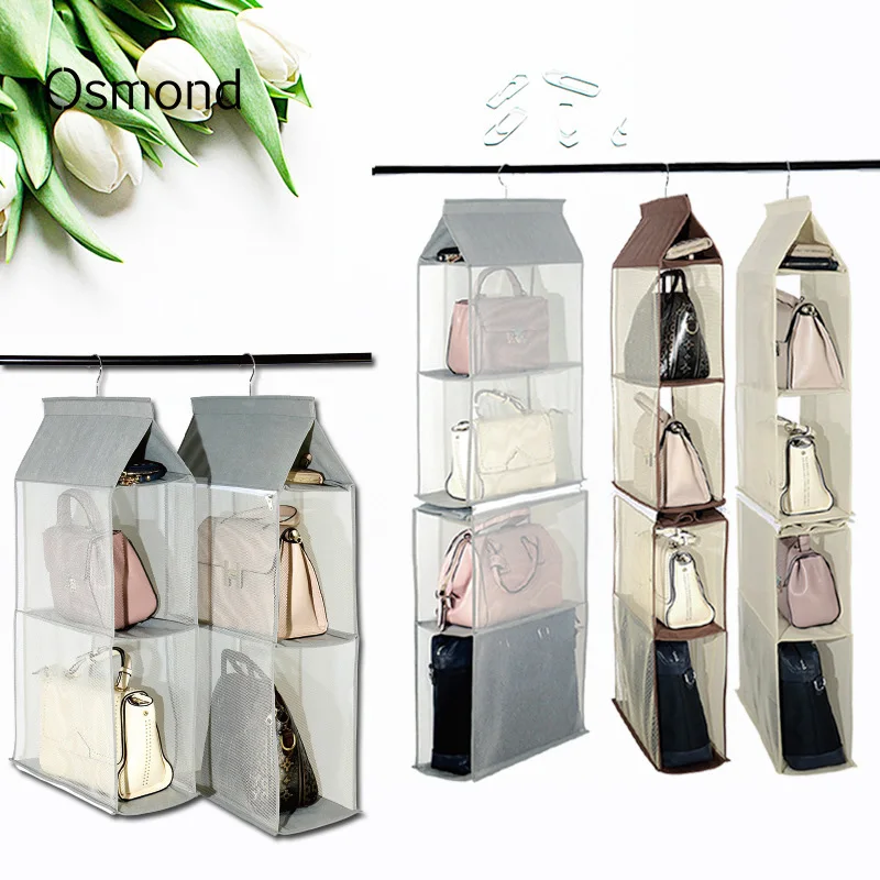 

4 Pockets Foldable Dust Proof Packing Bags Non-woven Fabric Travel Packing Cubes Storage Organizers Detachable Package Bag