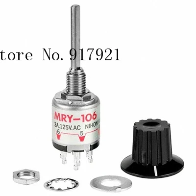 

[ZOB] MRY-106 imported from Japan nkk day open rotary switch MRY-106A single-pole 6-speed band switch --5PCS/LOT