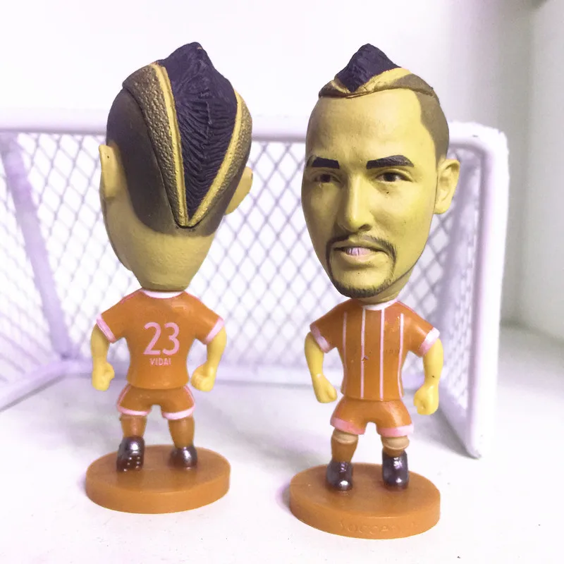 

Soccerwe Soccer Star Cartoon Doll BY# 23# Vidal Mini Figurine Red Kit
