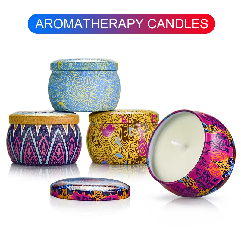 

4pcs Decorative Scented Aromatherapy Soy wax Candles For Birthday Wedding Party Valentine's Day Festivals Home Party Decoration