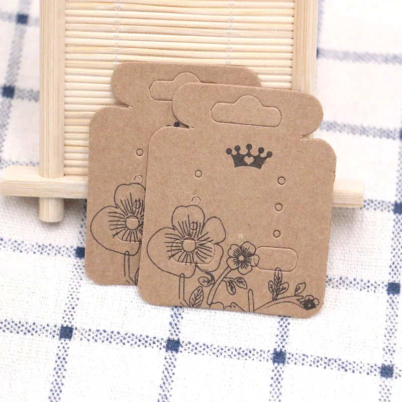 Ear Studs Card Tag Kraft Paper Marking Label Tags Necklace/Earring