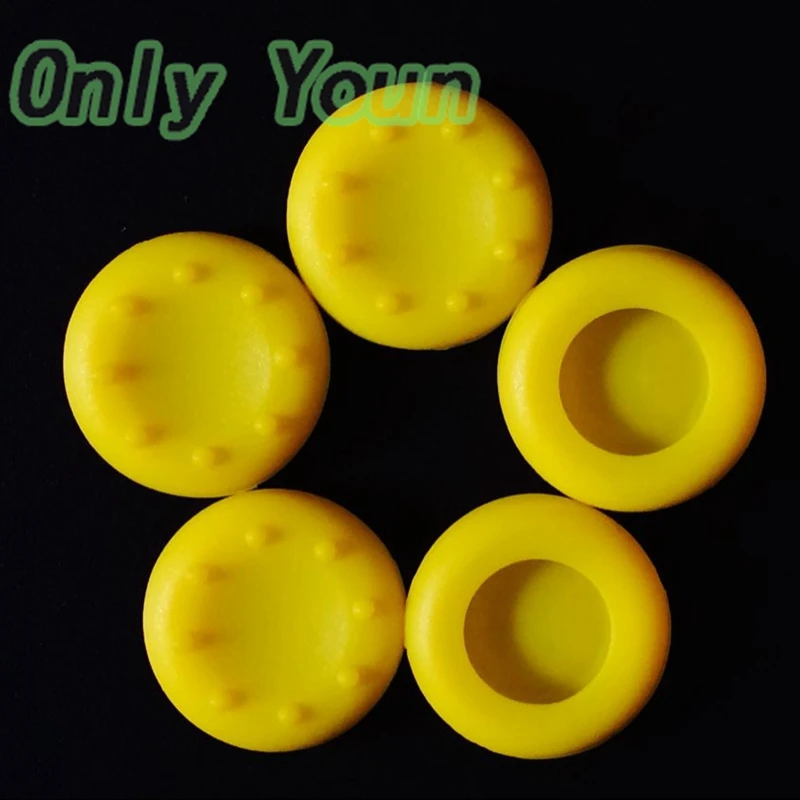 

Aipinchun 5Pcs Rubber Silicone Cap Thumb Stick Cover Case Joystick Grips For PS4 PS3 XBOX 360 ONE Controller Yellow Color
