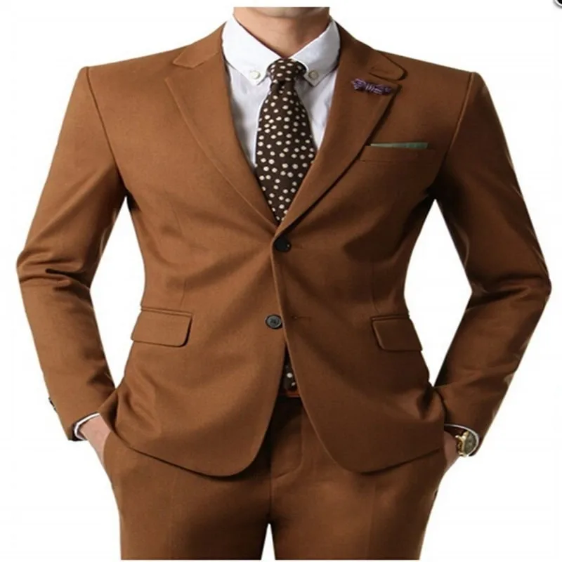groomsmen brown suits