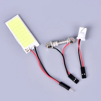 

24/36/48 COB SMD LEDs White Reading COB LED Panel Light 12V Led Dome Bulb Car Parking Auto Interior Panel Festoon Light