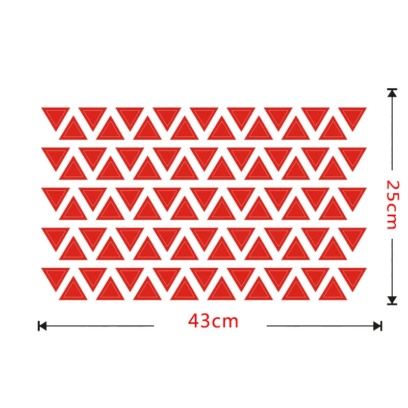 Tofok 170 шт./компл. мультфильм Треугольники Ins стены Стикеры с возможностью креативного самостоятельного выбора между винил Гостиная детская комната декоративная настенная наклейка для детской комнаты наклейка - Цвет: Red