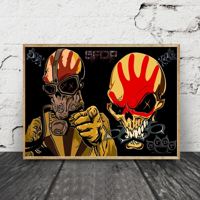 

Five Finger Death Punch - FFDP 5FDP Heavy Metal Band Music Fabric Cloth Rolled Wall Poster Print 36x24 inch