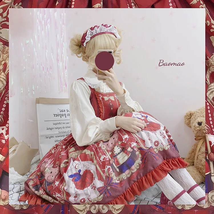 2019 nieuwe beschikbaar 】 luipaard kat originele ~ suiker plum fairy lolita caramel-gekleurde JSK mouwloze rok met schouder -bandjes 2019 nieuwe beschikbaar 】 luipaard kat originele ~ suiker plum fairy lolita caramel-gekleurde JSK mouwloze rok met schouder -bandjes