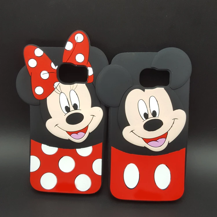 

Cute 3D Cartoon Cute Minnie Soft Silicone Case For Samsung GALAXY S7/S7 edge/S8/S8 Plus/S9 Plus Rubber Cover phone cases