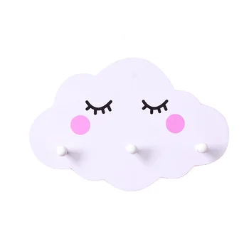 

Nordic Cloud Wood Wall Key Hanger Decorative Key Holder Wall Hooks Coat Rack Home Decoration Accessories Storage Organization