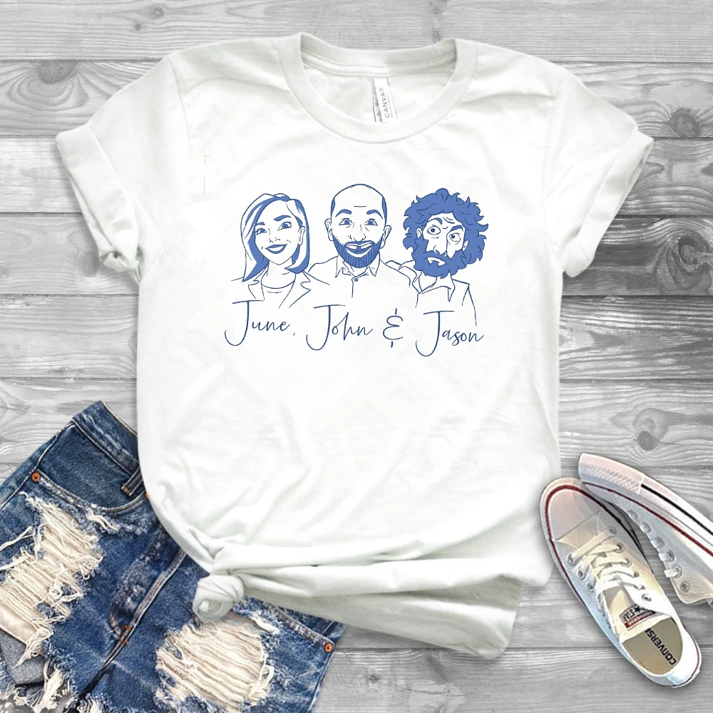 

2019 How Did This Get Made T-Shirt June John and Jason Art Drawing Shirt Funny HDTGM Tee