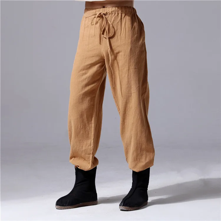 Модные мужские льняные штаны, удобные мужские брюки, повседневные Прямые Штаны размера плюс M-5XL 6XL, черные, белые, темно-синие