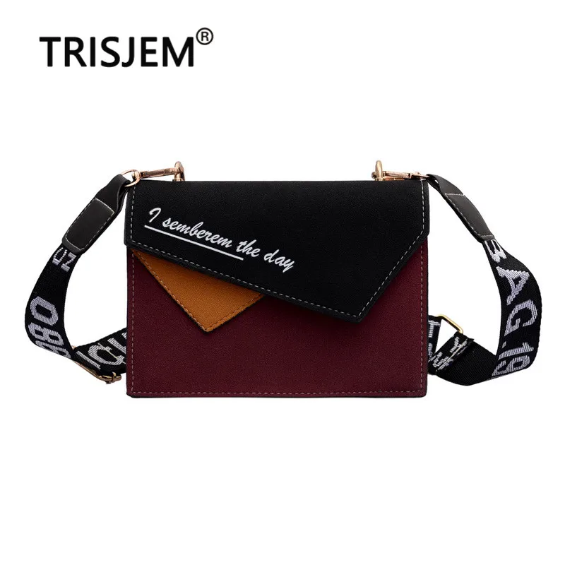 

Patchwork Chain Small Flap Messenger Bag for Women Top Quality PU Leather Women's Shoulder Bag Personality Girls Messenger Bag