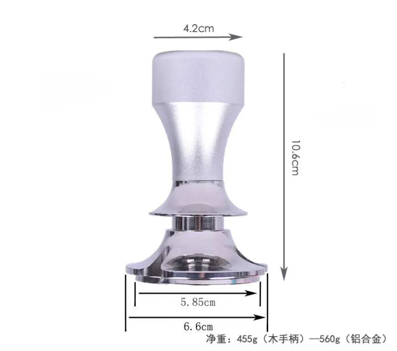 Откалиброванный кофе эспрессо трамбовщик с устойчивым давлением анти отклонение давления дизайн регулируемая глубина дизайн 58.5mm плоское основание