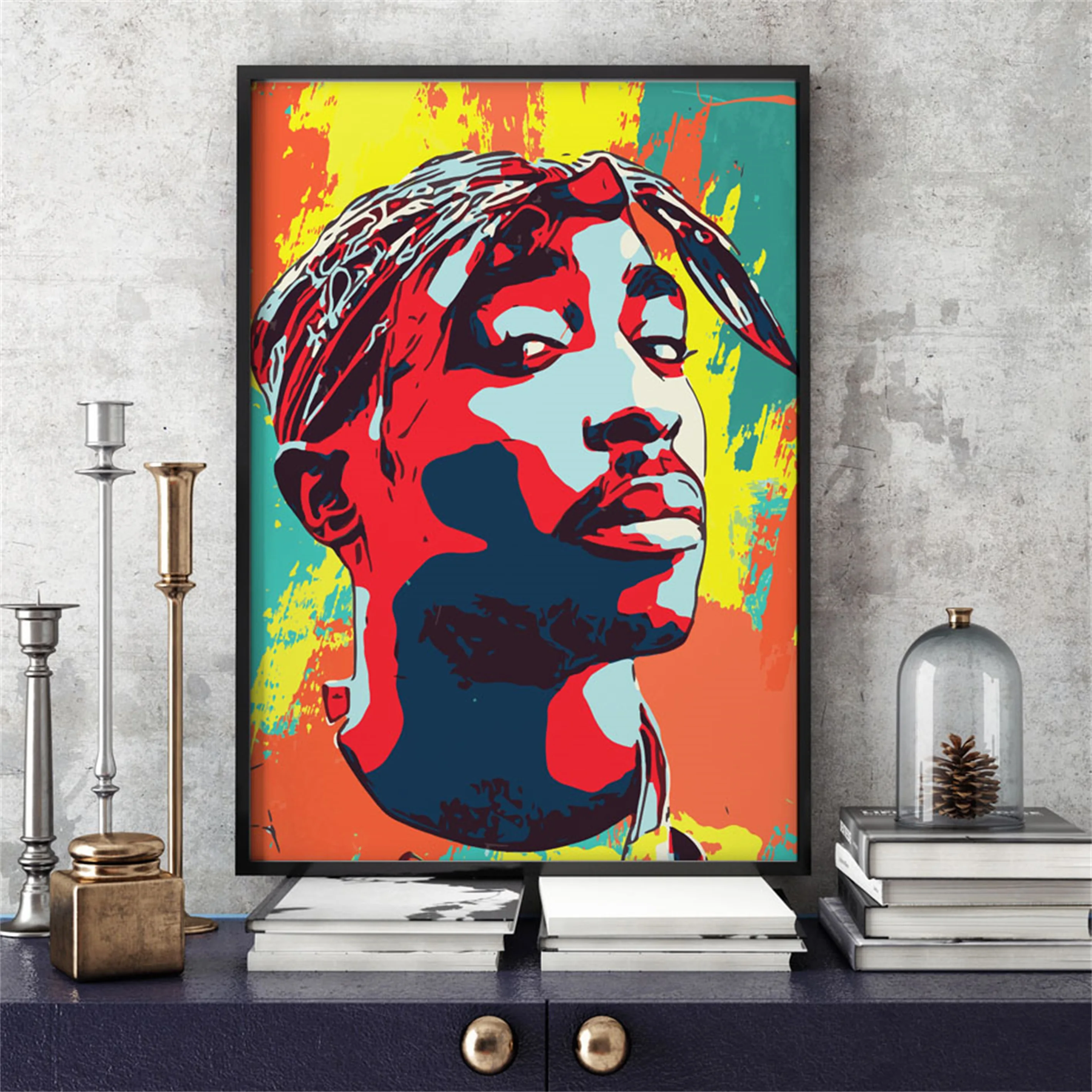 

Tupac Shakur Rapper Singer Star Graffiti Wall Art Canvas Painting Nordic Posters And Prints Wall Pictures For Living Room Decor