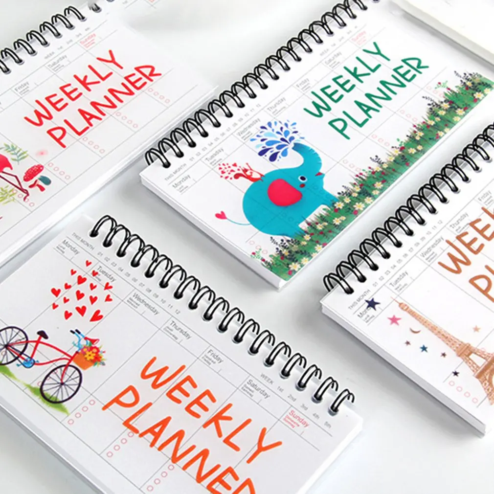 Korean Stationery Notebook Cartoon Animals Can Tear Week Plan Schedule Book Student Portable Coil Flip Book Korean Stationery Notebook Cartoon Animals Can Tear Week Plan Schedule Book Student Portable Coil Flip Book