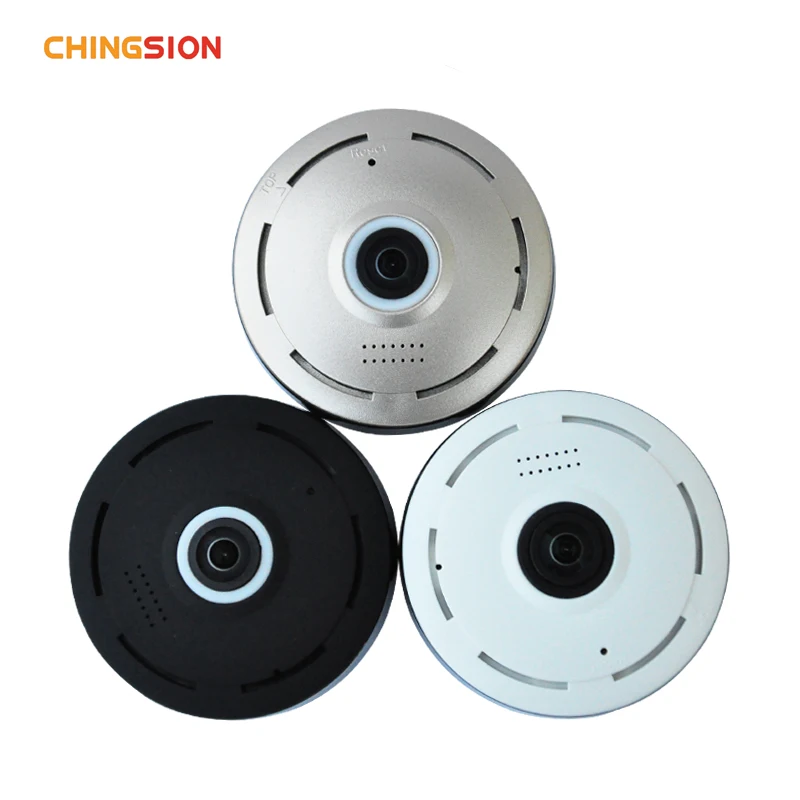 Chingsion 360 Degree smart panoramin webcam Mini wireless camera IP camera 960P wifi support P2P two