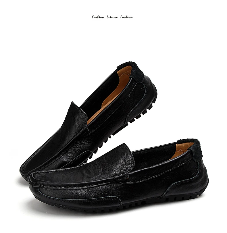 FEVRAL/Классическая удобная мужская повседневная обувь; лоферы; Мужская обувь; качественная обувь из спилка; мужские мокасины на плоской подошве; Лидер продаж; большие размеры