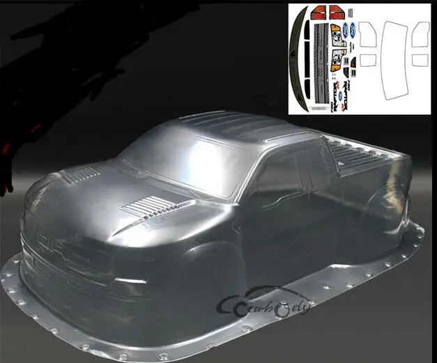 

1/10 Scale SC10 Clear Shore Truck Body Fits F150 SLASH SCTE/SCT410/10SC/SC10/727 HN AE taxxas team Associated whellbase:320mm