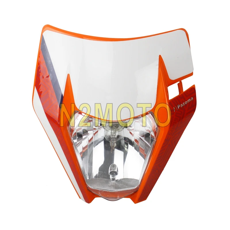 Оранжевый эндуро стикер фара для KTM MX EXC SX F XCF XC 250 300 350 450 500 Байк E8 Emark Налобная маска