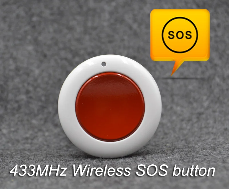 433 МГц Беспроводная кнопка SOS для беспроводной Wifi/GSM домашней охранной сигнализации, 1 ключ сигнализации, кнопка паники для пожилых людей, детей