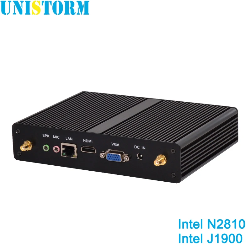  Fanless Intel Celeron N2810 Dual Core Mini PC J1900 Quad Core 2.0GHz Windows7/8/10 Mini Computer HDMI WiFi Dual LAN TV Box 