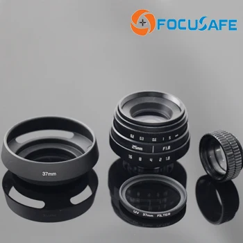 Focusafe Фуцзянь 35 мм F1.6 Камера объектив с C крепление переходное кольцо+ макро C-FX для Fuji Fujifilm беззеркальных Камера