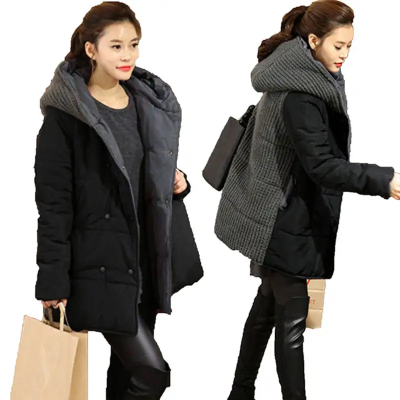 

Women Winter Jacket Hooded Warm Parka Women Jacket Cotton Padded Long Overcoat Plus Size 3XL 4XL Oversized Coats Outerwear C2661