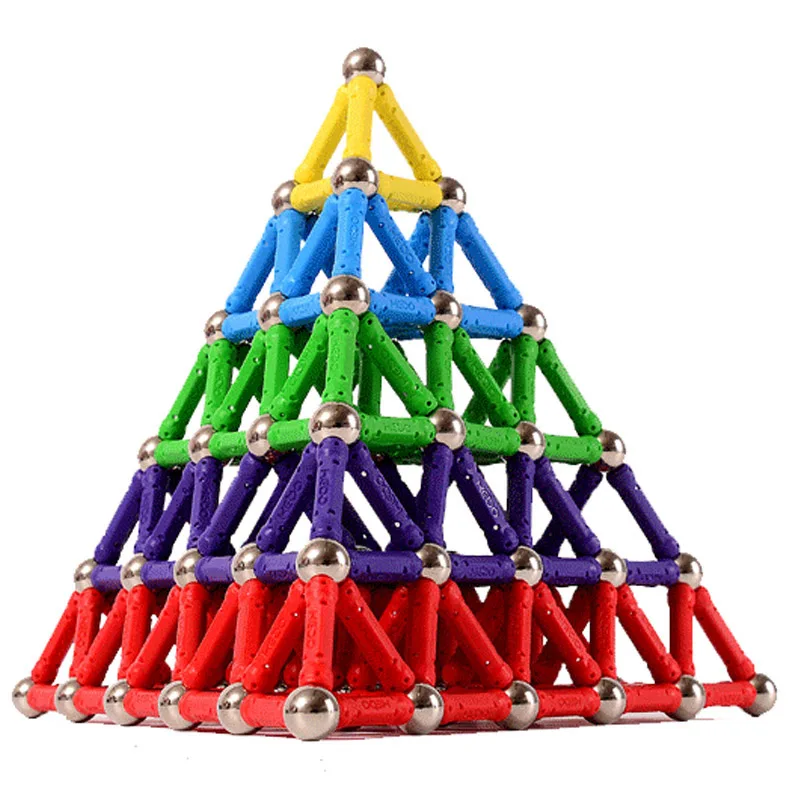 

50-300pcs Magnet Bars Metal Balls Kid Magnetic Building Blocks Construction Toy Accessories DIY Designer Educational Funny Toys