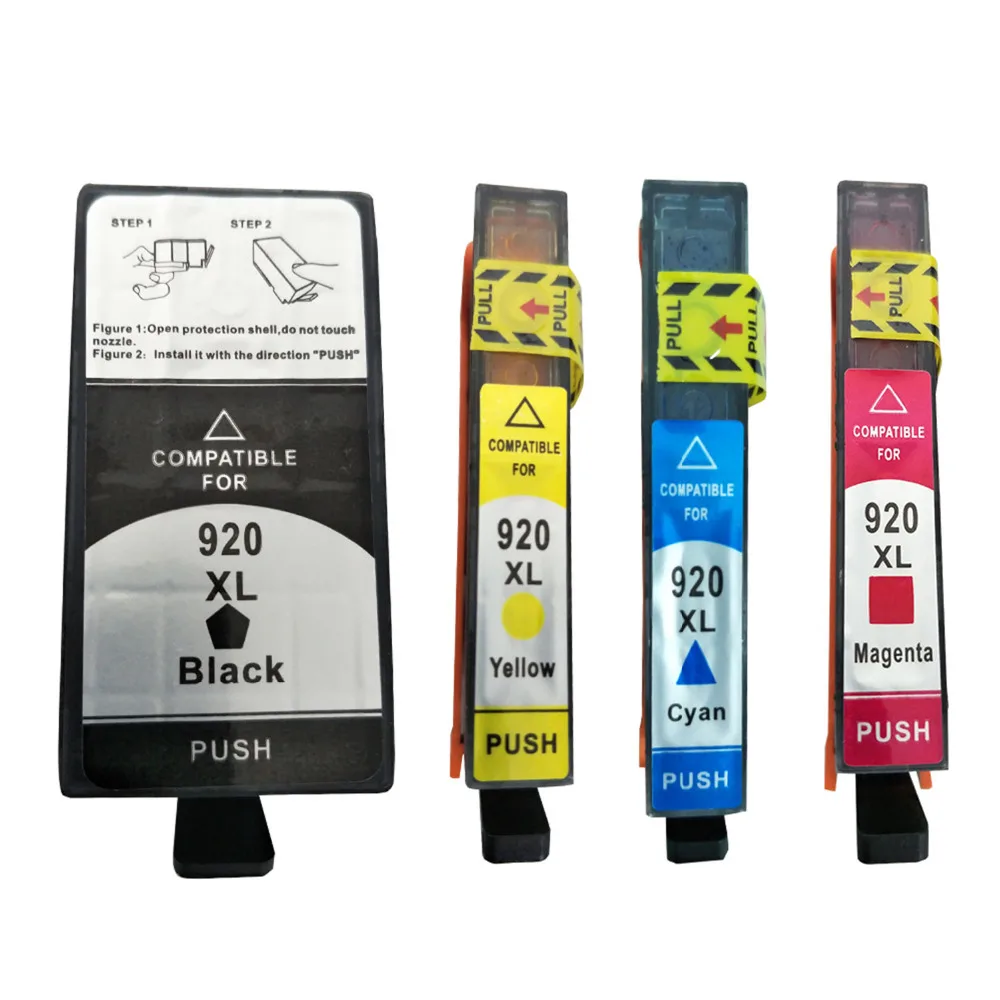 4PK 920 / 920XL Ink Cartridge Replacement for HP Officejet 6500 6500A