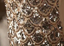 Europe new bling-bling dress evening  fashion women's shinning sequin women dresses for party apricot BY88565