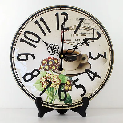 1" пастбищный стиль украшения для спальни настольные часы более тихие украшения для рабочего стола часы модный Свадебный декор для комнаты подарок - Цвет: black holder 15