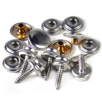 

CITALL 25set Silver Color Canvas Canopy Snap Stud Cap Boat Marine Cover Fastener Stainless Steel Screw