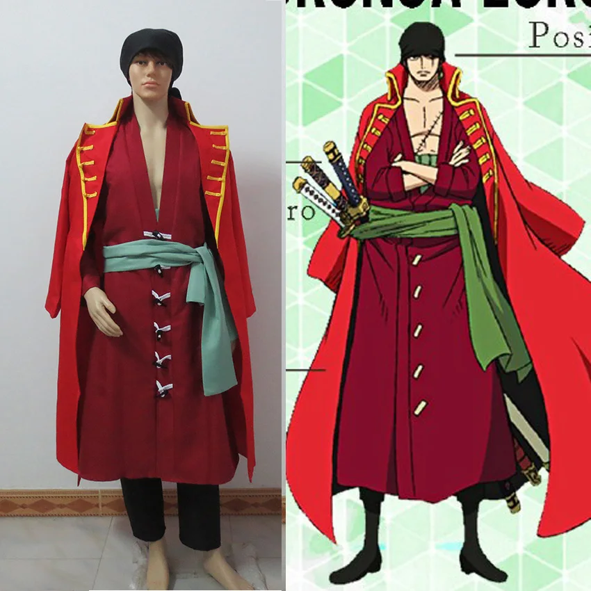 

Theater edition Z Red Roronoa Zoro Cosplay Costume Custom Made Any Size